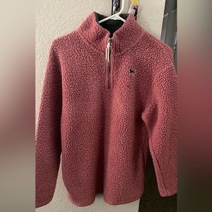 Pink pull over sweater fleece